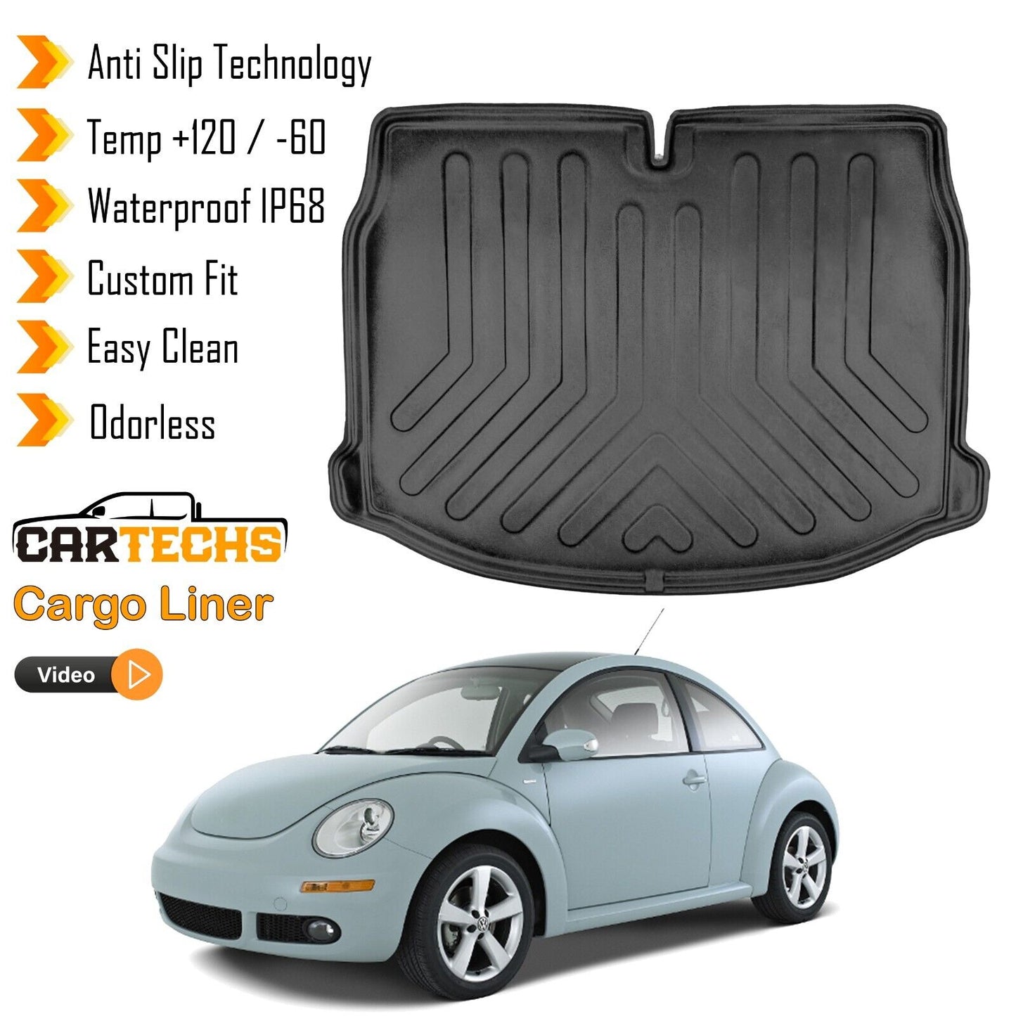 Cargo Liner Rear Trunk Floor Mat For Volkswagen New Beetle 1998-2010 Boot Tray