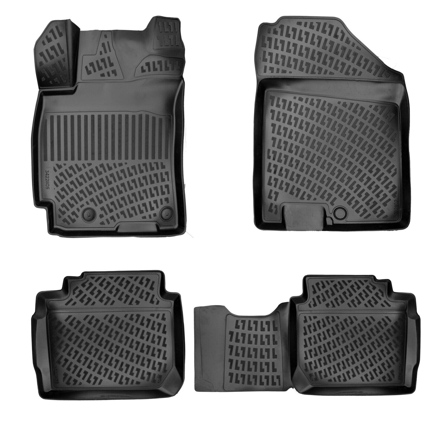 Floor Mats Liner Fits Kia Forte 2022-2024 3D Eco Waterproof All Weather 4 Pcs