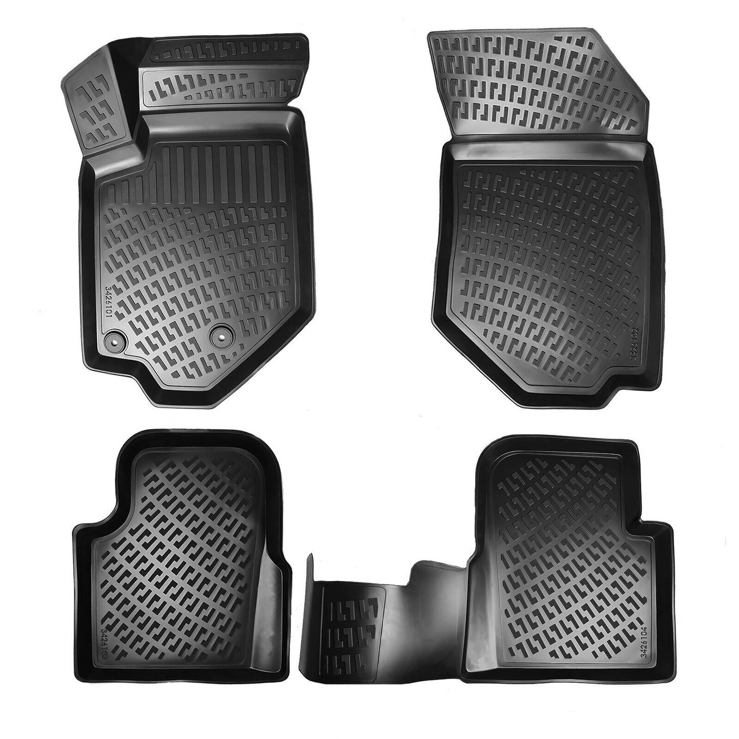 Floor Mats Liner Fits Peugeot 2008 2020-2024 Waterproof 3D Eco All Weather 4x