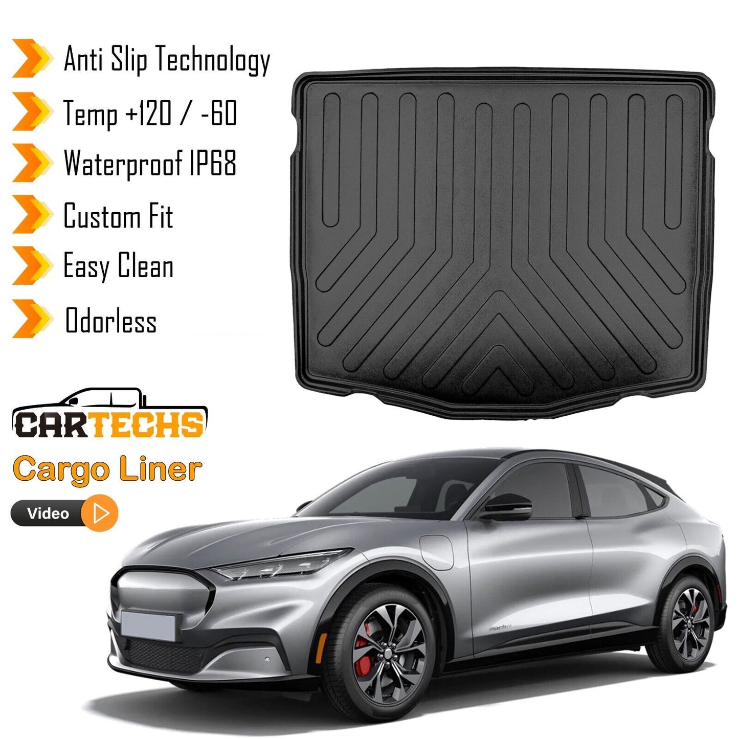 Cargo Liner Rear Trunk Floor Mat Fits Ford Mustang Mach-E 2020-2022 Boot Tray