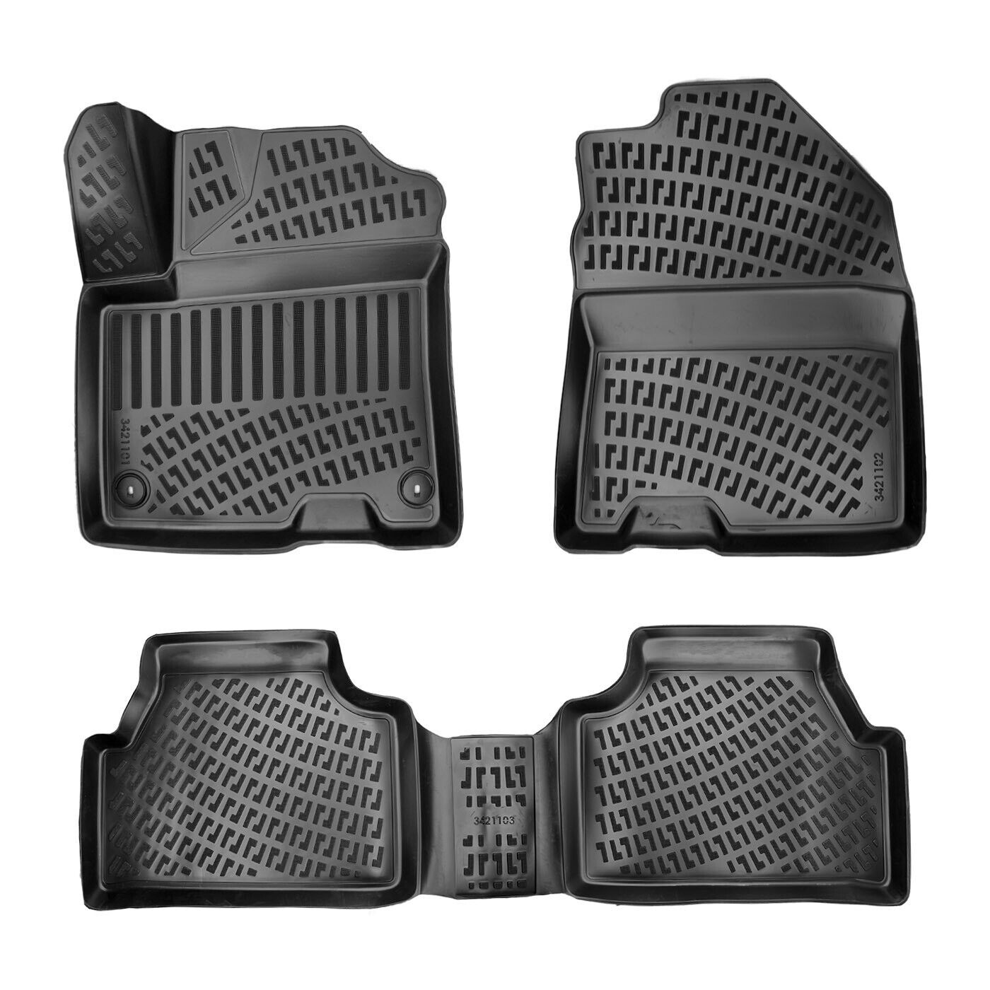 Floor Mats Liner Fits Hyundai Kona Electric 2019-2023 3D Eco All Weather