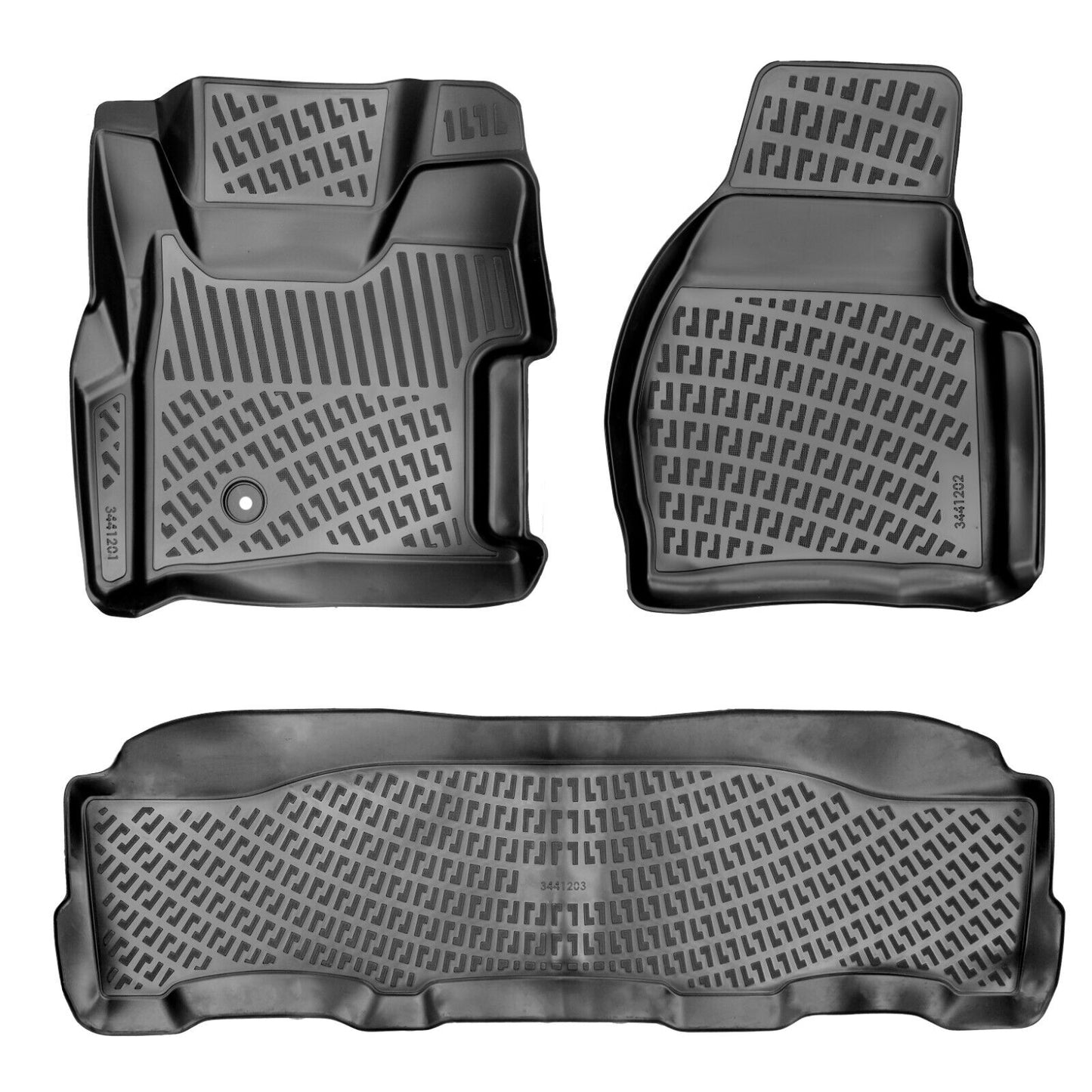 Floor Mats Liner Fits Ford F-250 2008-2010 USA Waterproof 3D Eco All Weather
