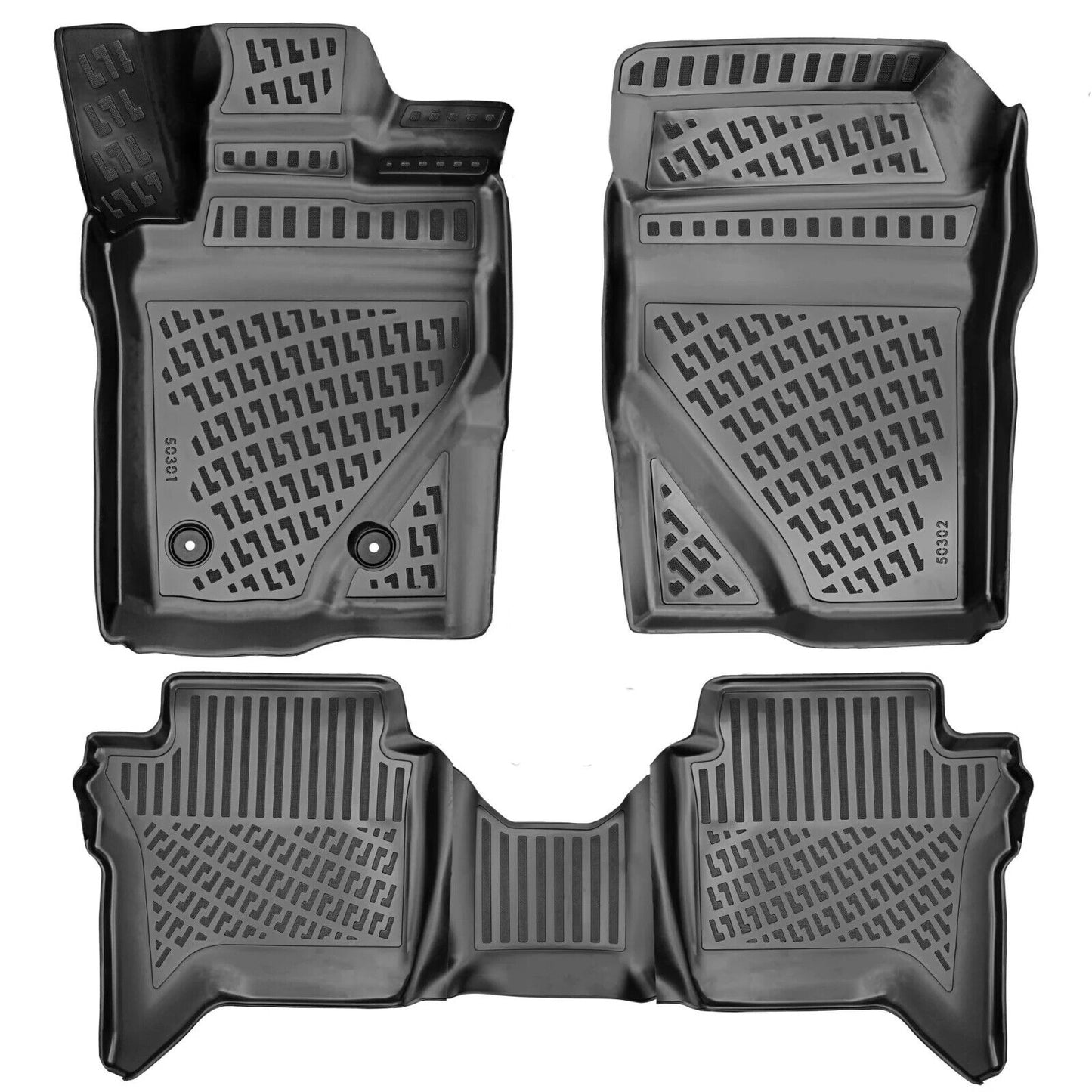 Floor Mats Liner Fits Volkswagen Amarok 2023-2024 All Weathers 3D Molded Eco