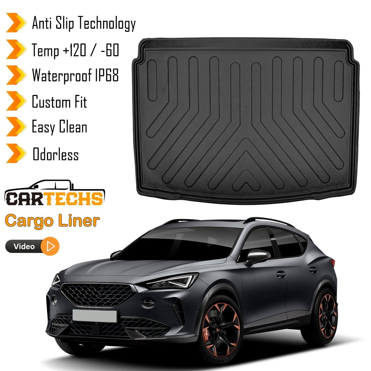 Cargo Liner Rear LOWER Trunk Floor Mat Fits Cupra Formentor 2020-2023 Boot Tray