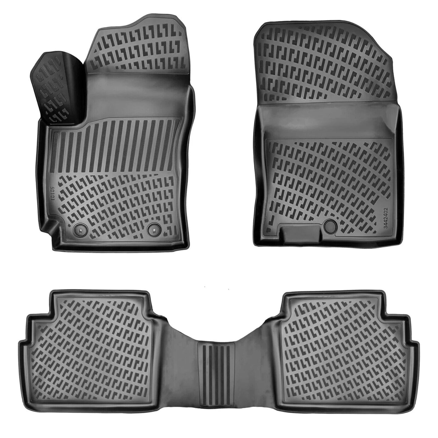Floor Mats Liner Fits Hyundai Kona 2023-2024 Gasoline 3D Molded Waterproof Eco
