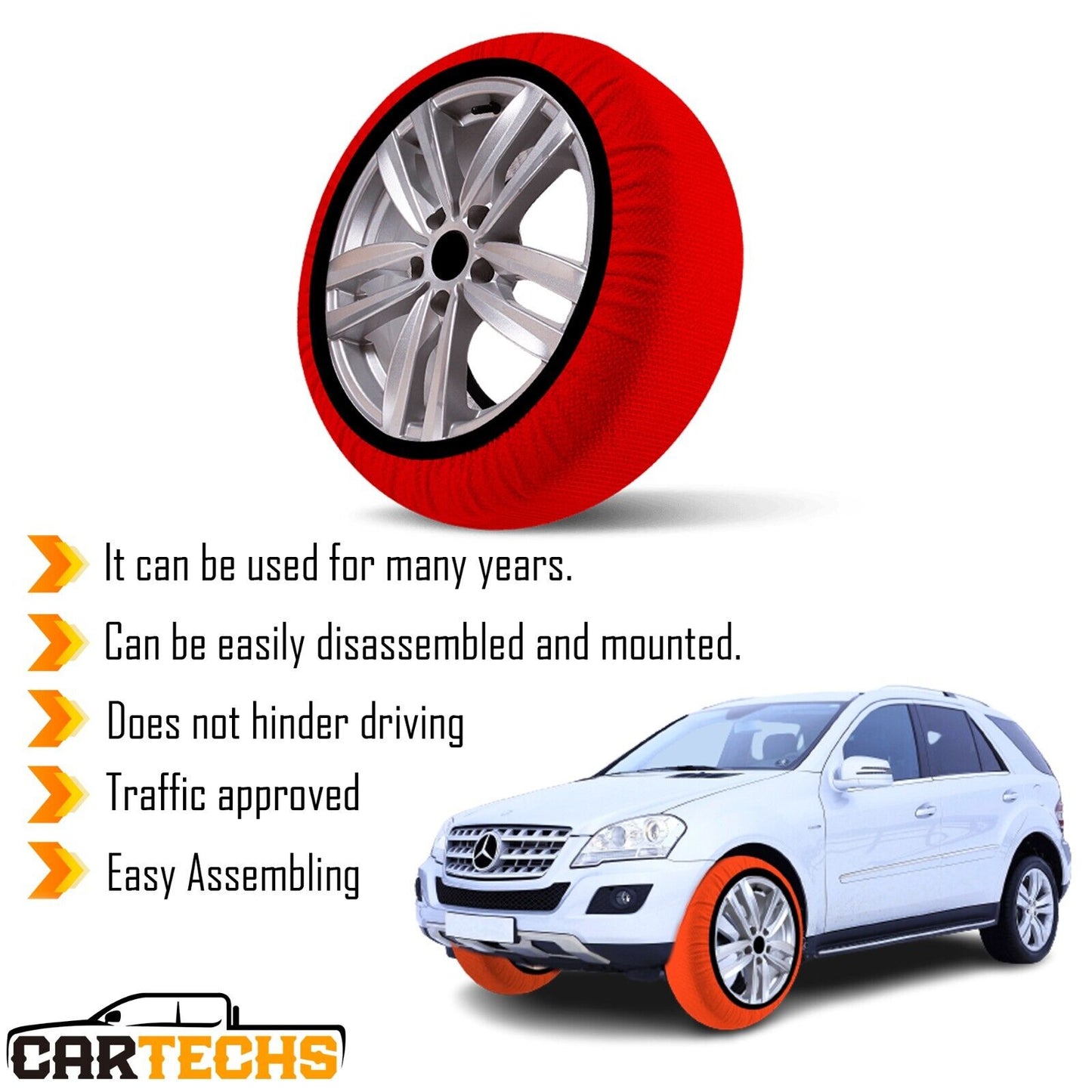 Car Tire Snow Socks For Winter ACTIVE Series Textile Snow Chain For All Car