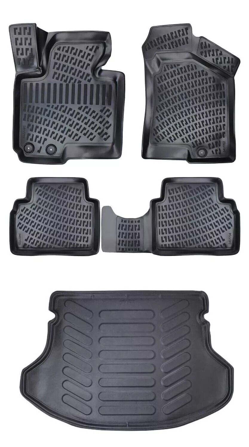 Floor Mats + Cargo Trunk Liner Fits Kia Sportage 2011-2016 Waterproof 3D SET