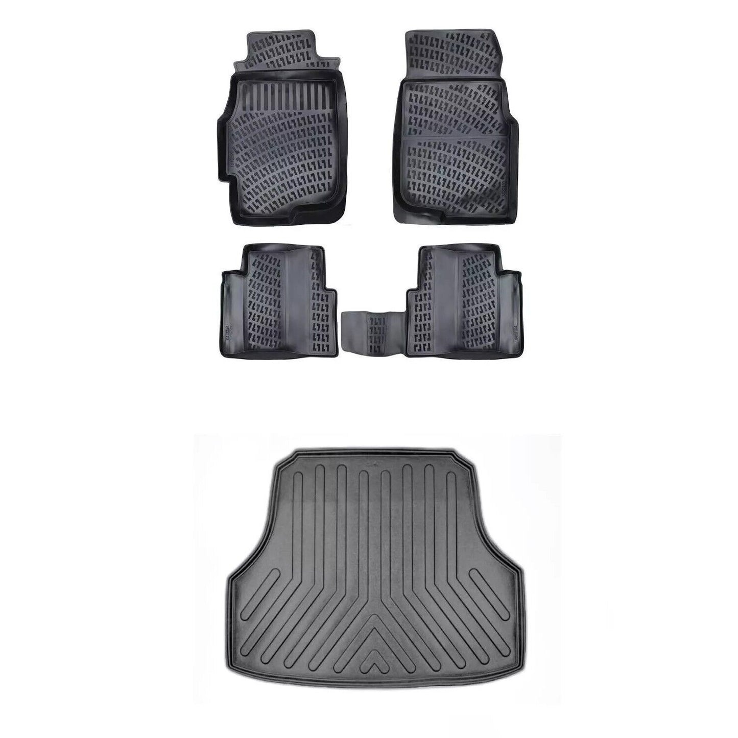 Floor Mats + Cargo Trunk Liner For Honda Civic Sedan 1996-2000 Waterproof 3D SET