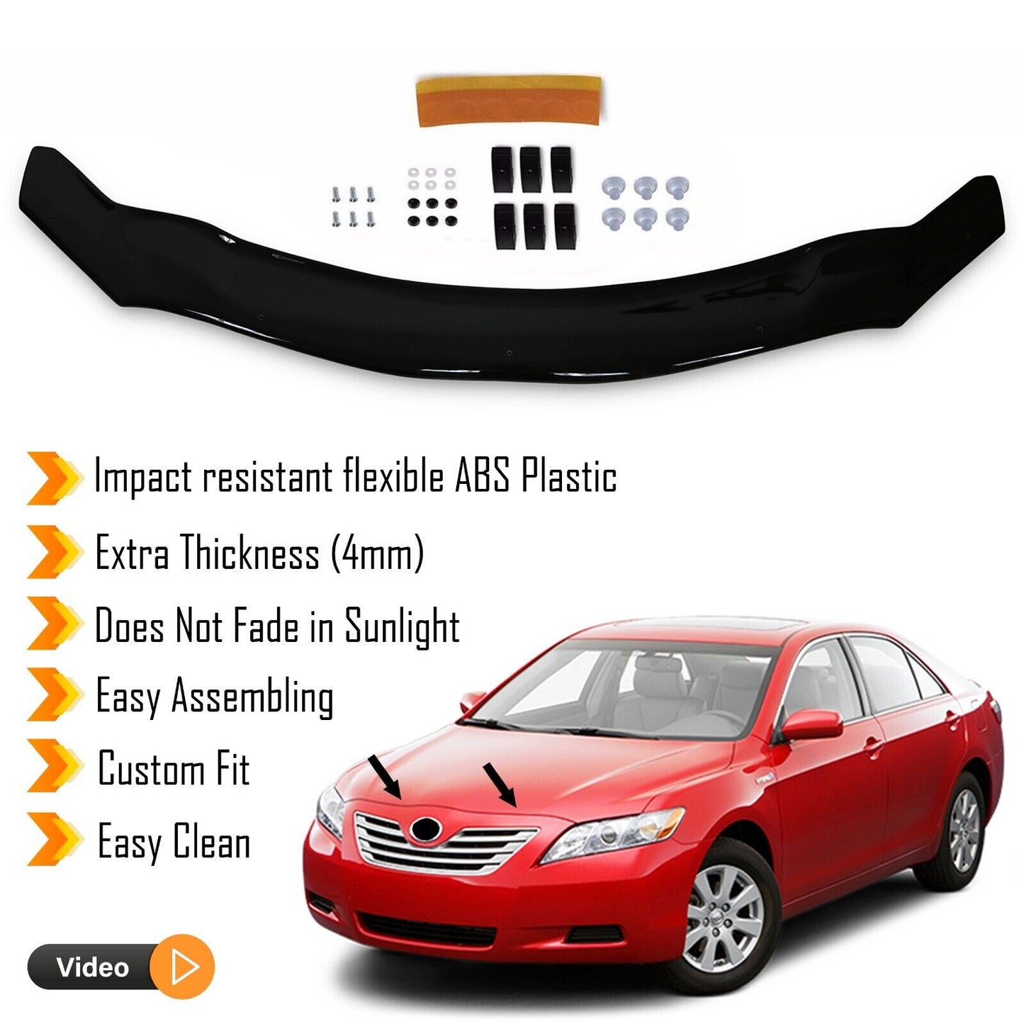 Hood Deflector Guard Fits Toyota Camry XV40 2007-2011 Bug Shield Protector