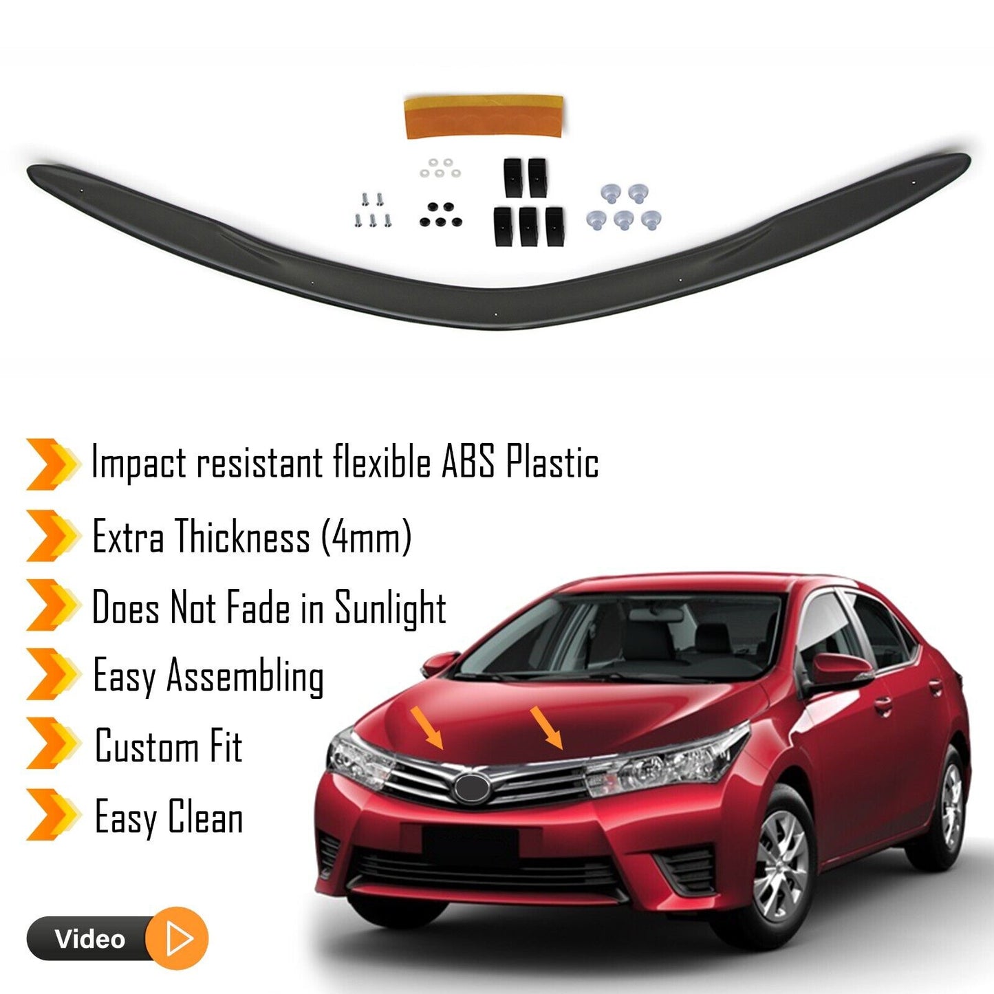 Hood Deflector Guard Fits Toyota Corolla 2013-2017 Bug Shield Bonnet Protector