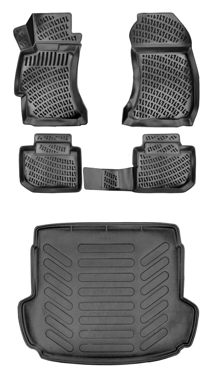 Floor Mats + Cargo Trunk Liner For Subaru Forester 2009-2013 3D Eco SET