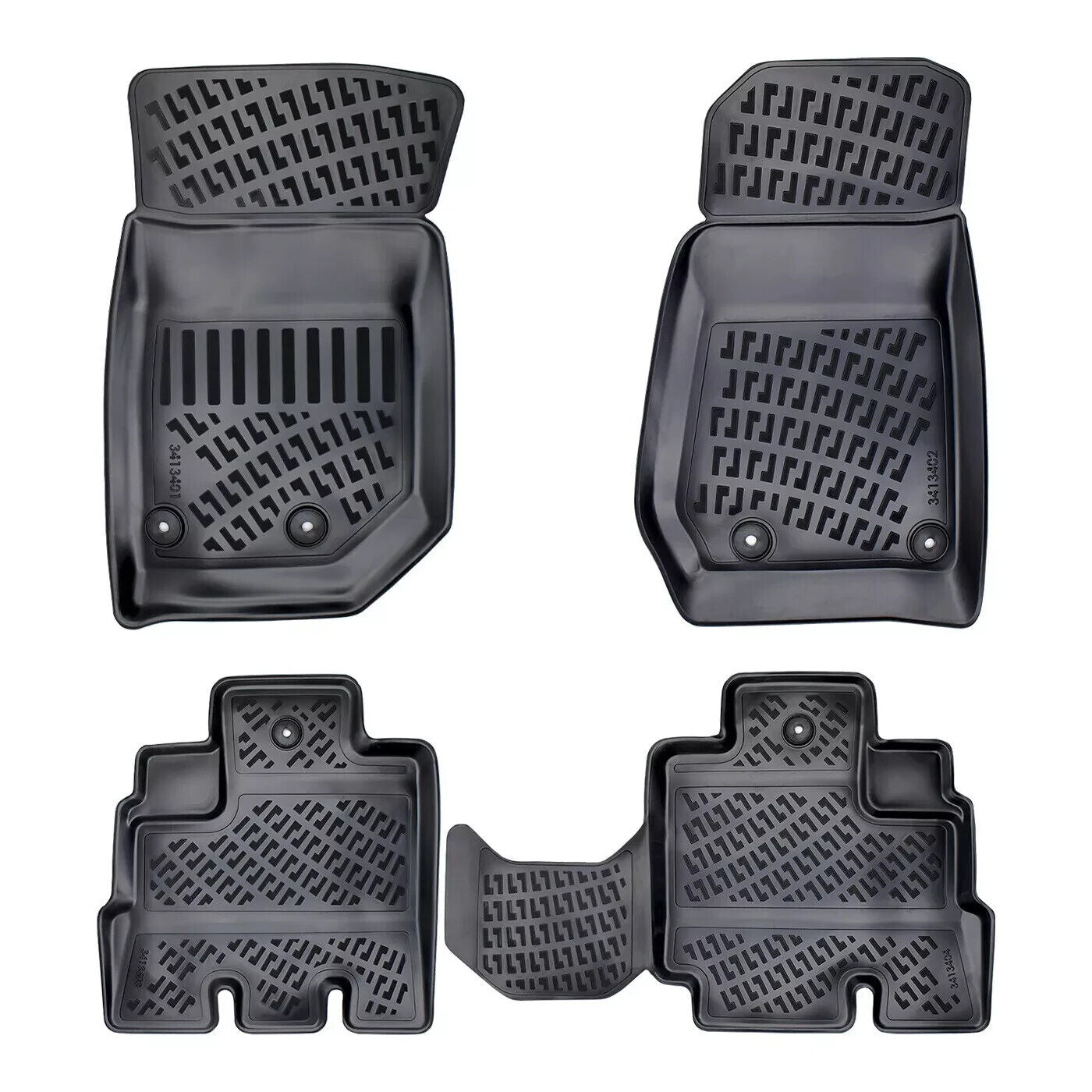 Floor Mats Liner Fits Jeep Wrangler Unlimited JK 4-Door 2014-2018 Waterproof