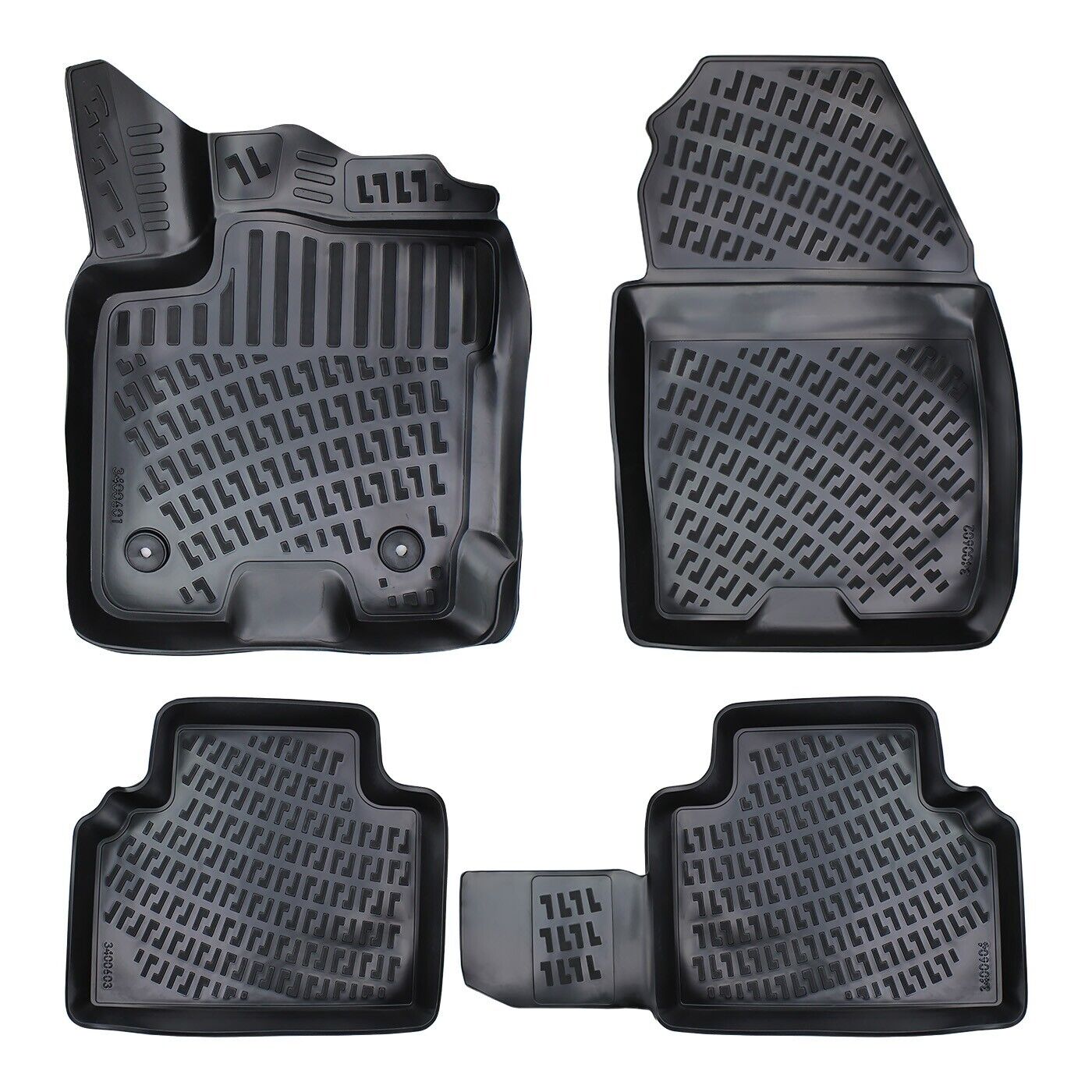 Floor Mats Liner For Ford Transit Connect 2014-2023 Waterproof 3D Molded Eco