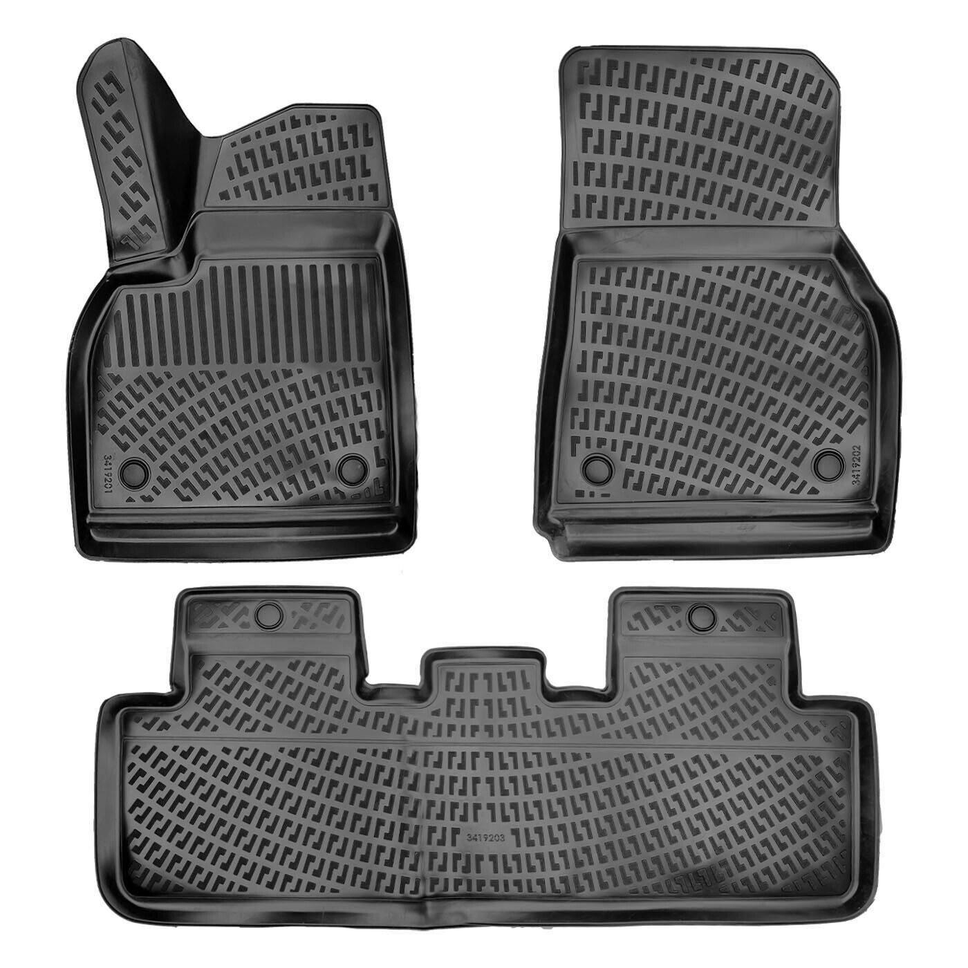Floor Mats Liner Fits Tesla Model Y 2020-2024 3D Eco Waterproof All Weather