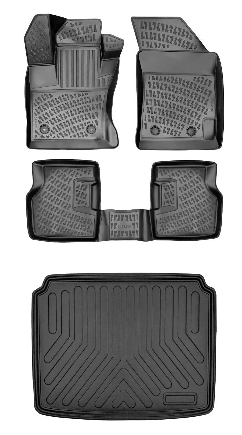 Floor Mats + UPPER Cargo Trunk Liner Fits Alfa Romeo Tonale 2022-2024 Eco SET