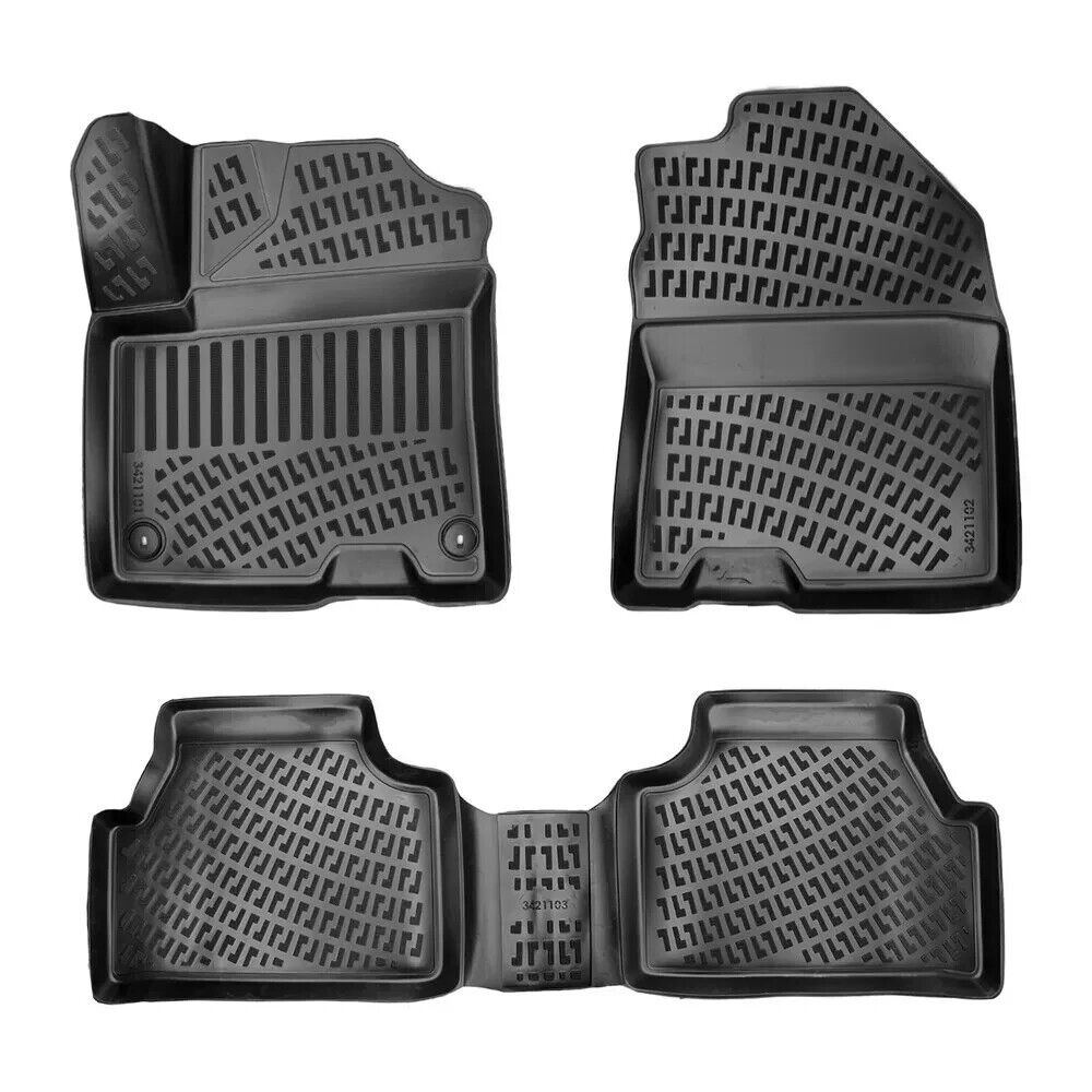 Floor Mats Liner Fits Hyundai Kona Electric 2018-2023 3D Molded All Weather