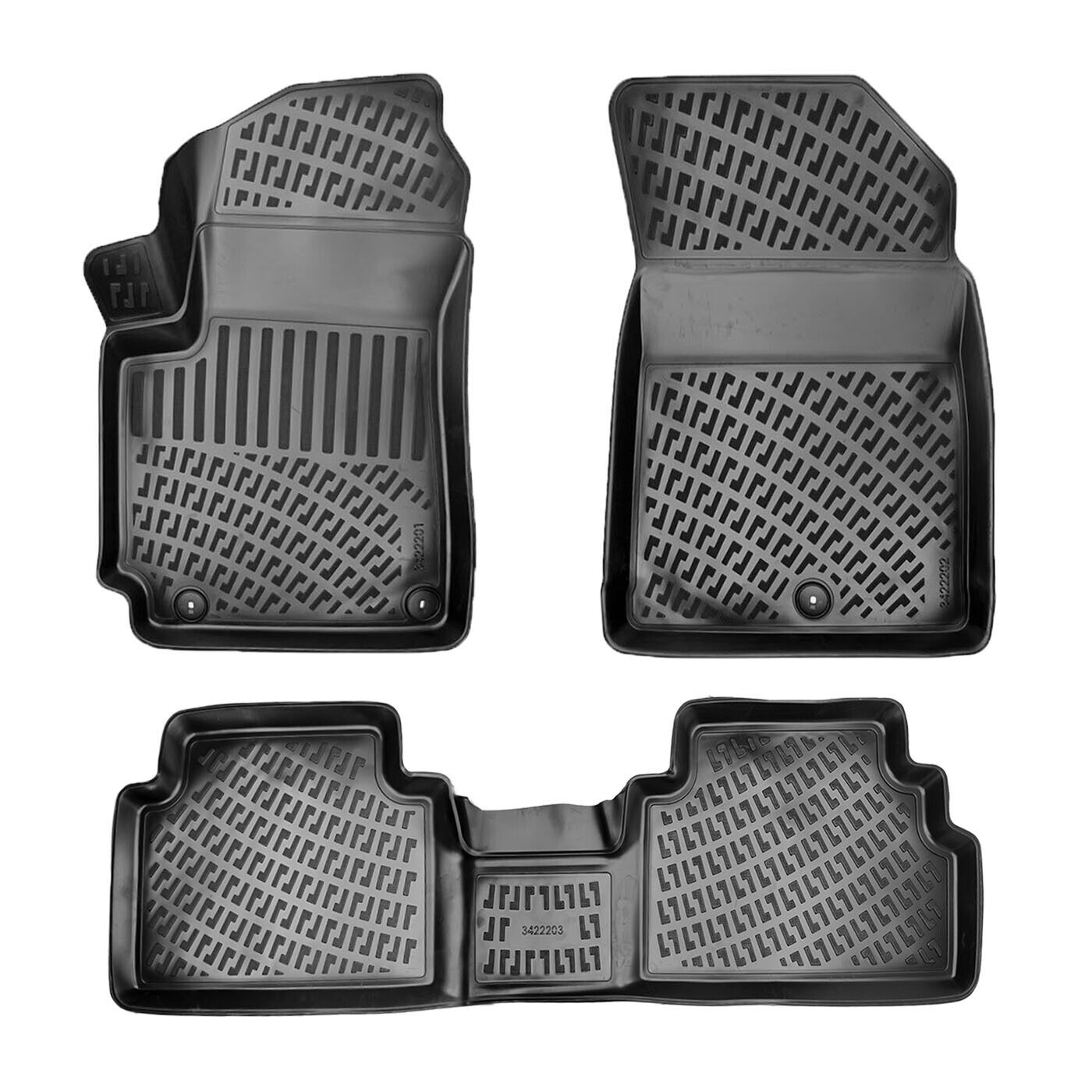 Floor Mats Liner Fits Kia Soul 2020-2024 3D Eco All Weather Waterproof Black