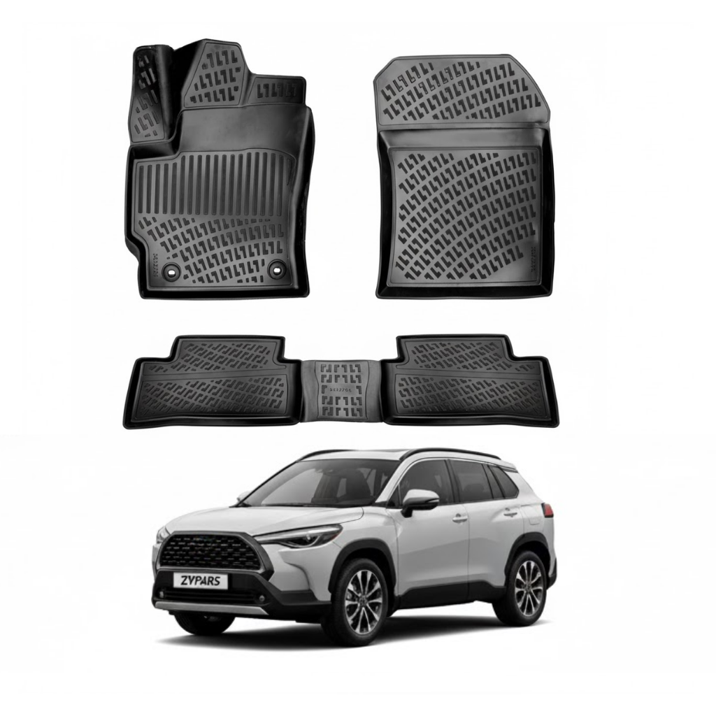 Toyota Corolla Cross 2022+ SUV 3D Floor Mats - Black