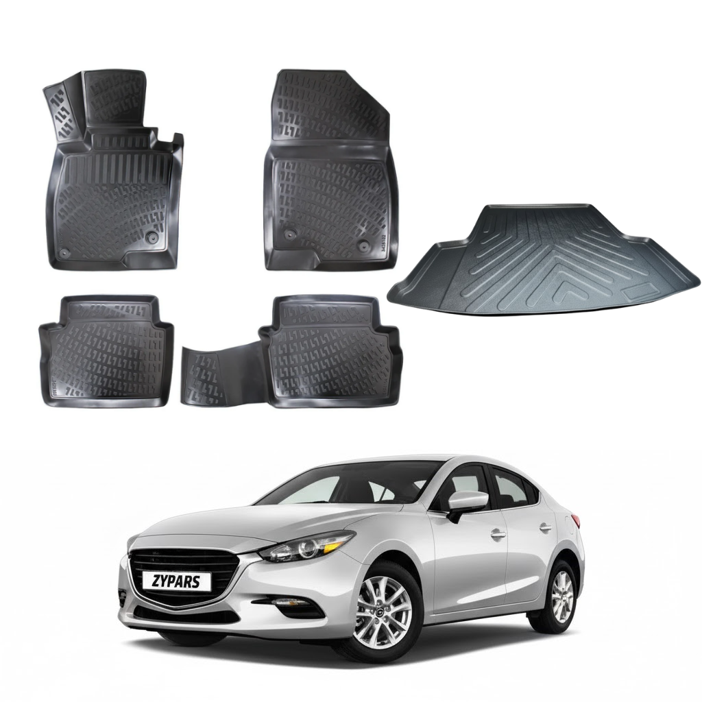 Mazda 3 2013 -2019 SD 3D Floor Mats and Trunk Liner