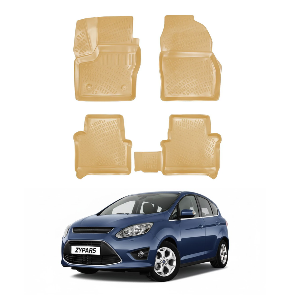 Ford C-Max 2011-2015 HB 3D Floor Mats - Beige