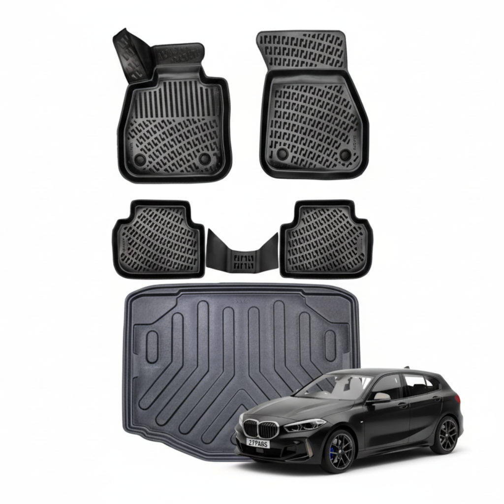 Bmw 1 Series F40 2019-2024 HB 3D Floor Mats and Trunk Liner (Bottom Tr ...